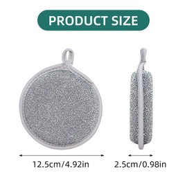 Pack of 5 Dirt Erasers, Dish Cloths Made of Wire, Scouring Sponge, Multipurpose Wire Dishwashing, Multipurpose for Wet and Dry, Kitchen Rags, Reusable Cleaning Cloths, for Household Pan