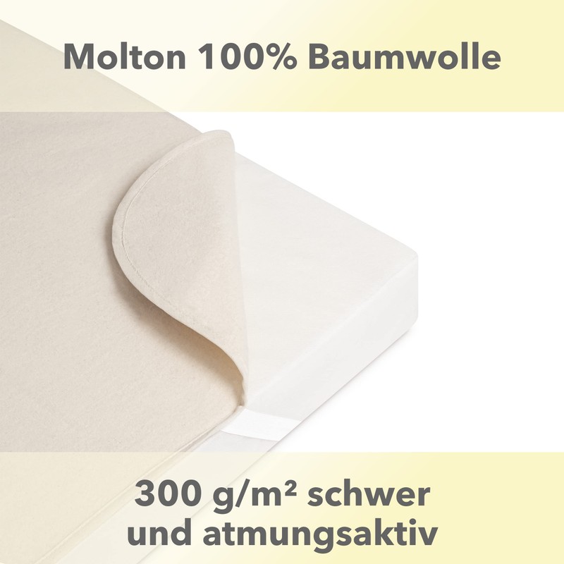STUDIO Molton Mattress Protector 90 x 200 cm, Made in