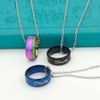 Finifana 3 Colors Stray Kzoo Ring Necklace Set, Skz Ring
