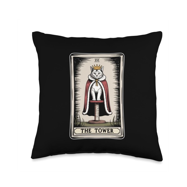 The Tower Tarot Card Mystic Cat Scratching Post Tree Cat