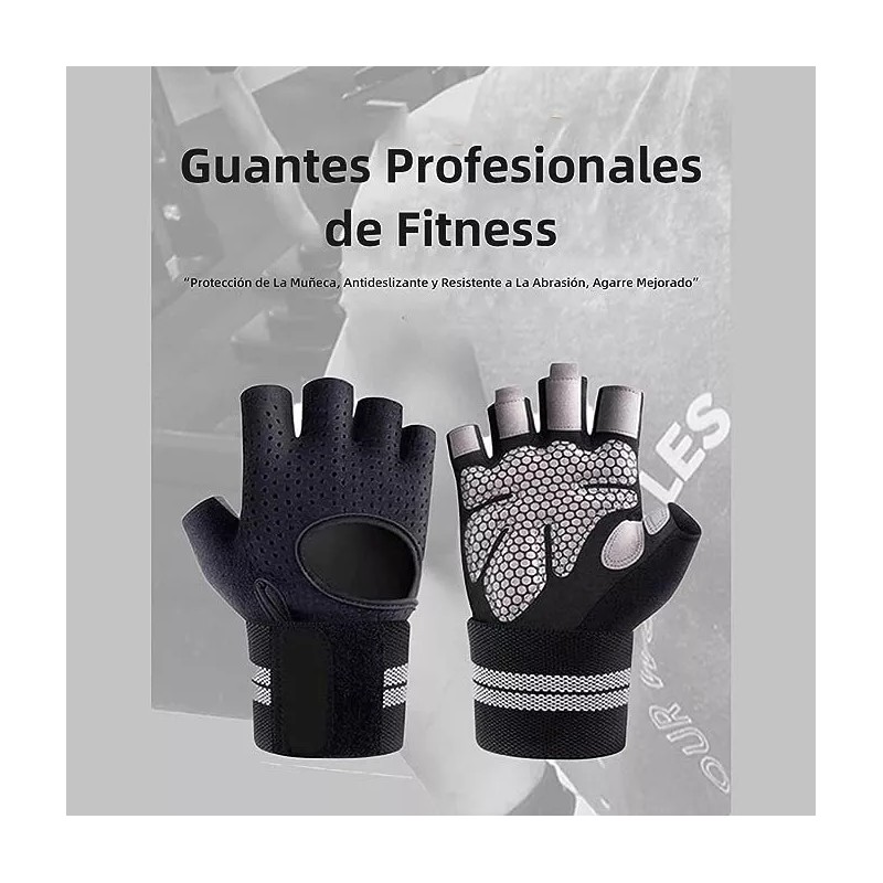 Nemuri Guantes Para Gym Con Muñequera Mujer Rosa, Pesas, Crossfit