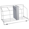 Reallnaive Catalog Rack Magazine File Holder Angled Binder Holder Metal