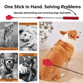 LogFaadCoi Collapsible Portable Dog Training Stick,Silicone Durable Dog Training Whip with Anti-Slip Handle,Outdoor and Indoor Training Dog Tools,Puppy Training Whip Exercise Accessory