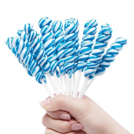 Lollipops Individually Wrapped Bulk - Twisty Lollipops - Kid's Whirley Lollipops Candy for Decorating Brithday, Blueberry Flavor 30 Pack