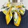allydrew Satin Neckerchief Square Scarf 26.5 x 26.5 Inches, Lemons