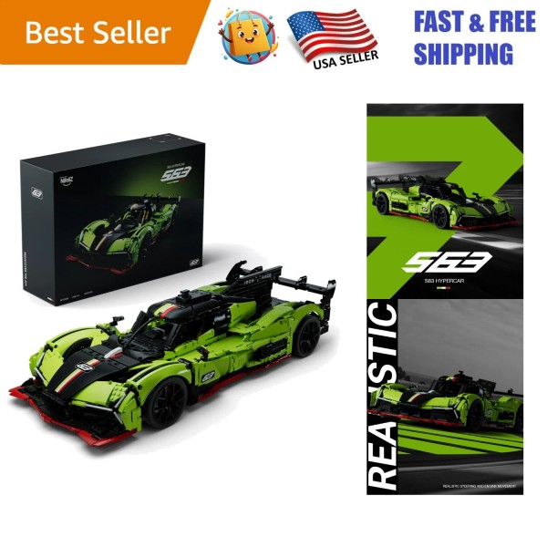 Realistic 1:8 Scale S63 Hypercar Model Kit with Functional Features
