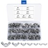 130 Pcs Wing Nuts Assortment Kit, Stainless Steel Wingnuts, Butterfly