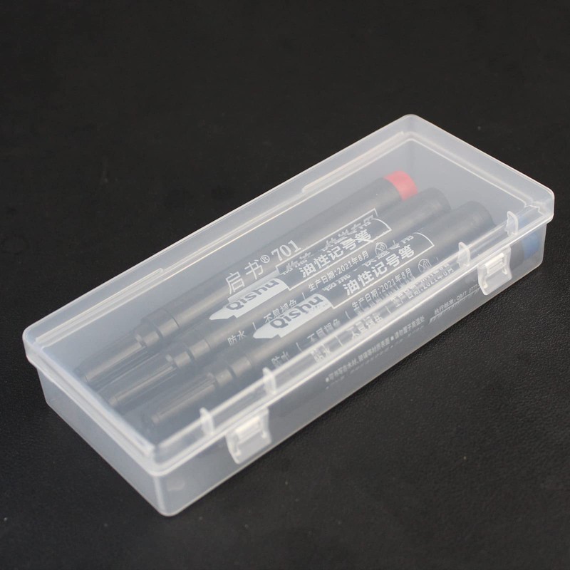 LJY 10 Pieces Rectangular Empty Mini Clear Plastic Organizer Storage