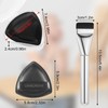 4PCS Makeup Brush Set, 1 Flat Foundation Brush, 2PCS Triangle