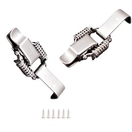 2/4 PCS Cabinet Lock Box Hasp Case ，Integrated Stainless Steel 304 Spring Latch Catch Toggle Locks for Drawer Gate Door High Quality Durable Furniture Hardware w/Screws (2PCS, S)