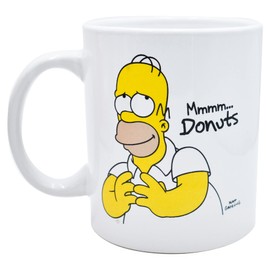 FUNKIDS 1729-58 Tarro de Cerámica, Taza para café con diseño de los Simpsons con Caja de Regalo
