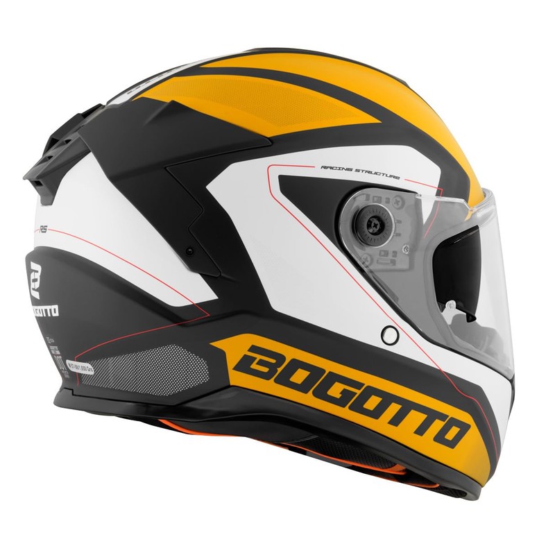 Bogotto FF122 BGT Helmet, Yellow/White, S
