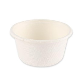 FRANZ MENSCH NatureStar Organic Dressing Cups, Round, Sugarcane, White, V: 60 ml, Diameter: 6 cm, Height: 3 cm, Pack of 500