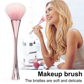 Rose Gold Nail Art Dust Powder Remover Brush, Nail Art Dust Cleaner Brush, Soft Cleaner Brush for Makeup, Nail Dust Brush for Acrylic Nails Manicure Brush for Women Birthday Gifts Hand Rests Tools