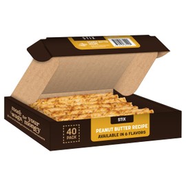 Earth Animal No-Hide Stix Peanut Butter Recipe Natural Rawhide Alternative Dog & Cat Chews, Extra Value Pack .49 lb