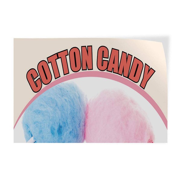 Cotton Candy #1 Indoor Store Sign Vinyl Decal Sticker 8"