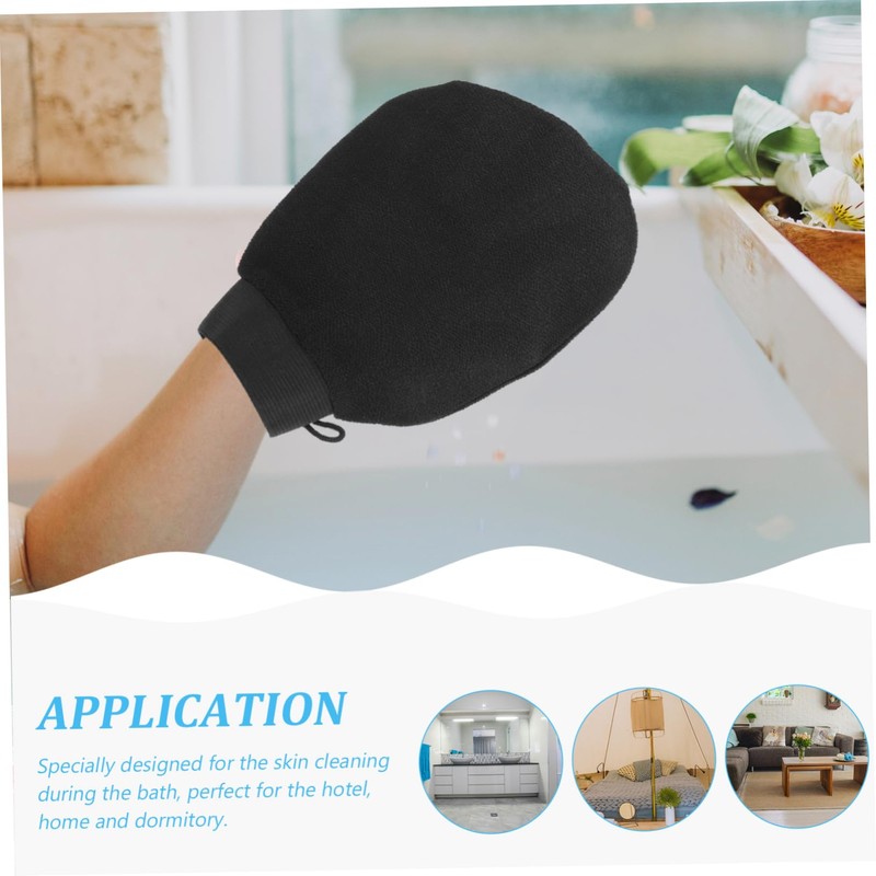 PACKOVE 2Pcs Exfoliating Skin Scrubbing Mittens Body Scrubbing Supplies for