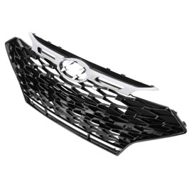 KUAFU Front Grill Compatible with 2019-2020 Hyundai Elantra Sport Sedan 86350-F3510 HY1200212 Upper Bumper Grille Painted+Chrome Black&Silvery