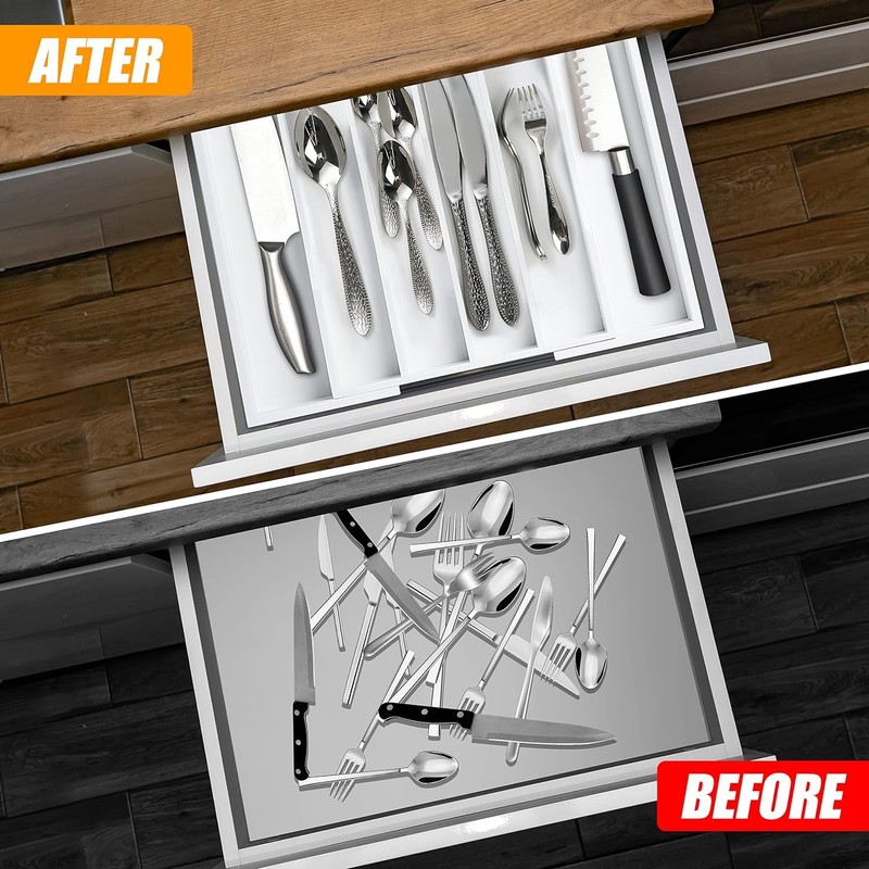 Kitchen Silverware Drawer Organizer and Storage Utensilios De Cocina Modernos