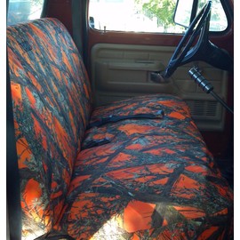 Durafit Seat Covers Made to fit 1975-1991 F150-F350 Regular Cab Front Solid Bench Seat. Made in Tan Twill