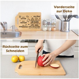 Housewarming Gift - Bamboo Chopping Board, Housewarming Gift Home, Gift for Topping Party, Housewarming Gifts House for Girlfriend Colleagues, New Home Gifts (Housewarming Gifts)