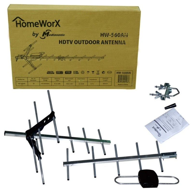 Mediasonic HW-560AN HD TV Outdoor Antenna Support 1080P 4K -