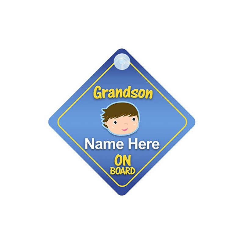 Grandson On Board Car Sign New Baby / Child Gift