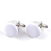 Cufflinks for Men Shirt Business Wedding Birthday Gift White, Stainless