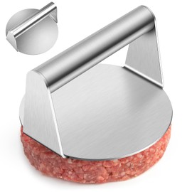 Ricpwit Smash Burger Press, 5.5 inch Round Hamburger Press, Upgrade Burger Press with Premium Stainless Steel Burger Smasher for Griddle Cooking