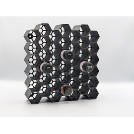 Markvicka Designs Large Organizer for Shades EQ, Lumishine, Gloss Toner, Deepshine Xpress, Colorance, Demi-Permanent, Igora Vibrance, Hair Dye | Hexagon Organizer | Stackable & Wall-Mount Salon Decor