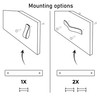 Brute Strength - White Leather Drawer Pulls - 2 Pack