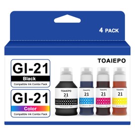 TOAIEPO GI 21 Refill Ink Bottle Compatible for GI-21 Bottled Ink Use with Canon MegaTank G3270 G3260 G4270 G2260 G1220 G1230 G2270 Printer