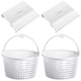 RimCereal SPX1091C Swimming Pool Filter Basket and 2 Pcs SPX1091K1 Pool Skimmer Weir Door Flapper Weir Gate Compatible with Hayward Above Ground Pool Dyna-Skim Automatic Skimmer SP1091LX, SP1091WM