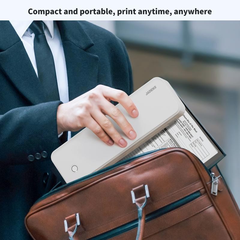 JADENS Portable Printers Wireless for Travel, Support 8.5" X 11"