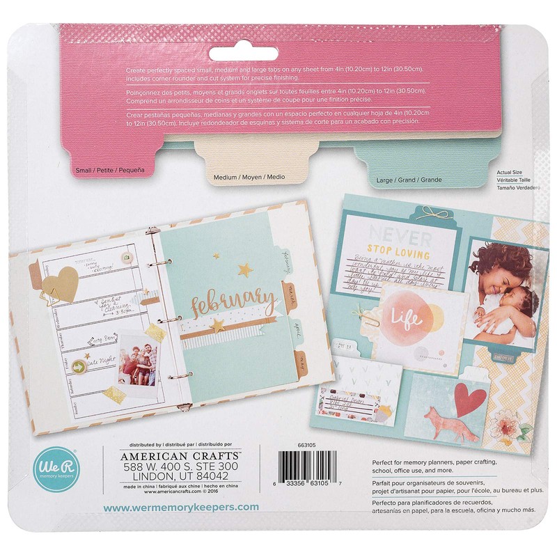 We R Memory Keepers Tool Tab Punch Board, 10 x