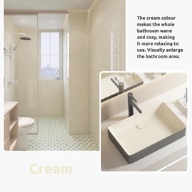 Jungarian Tub and Tile Refinishing Kit 35oz with Tools, Low Odor DIY Bathroom Paint Sink Tub Countertop Tile Shower Paint for Bathroom Kitchen Porcelain Fiberglass, Semi-Gloss Cream