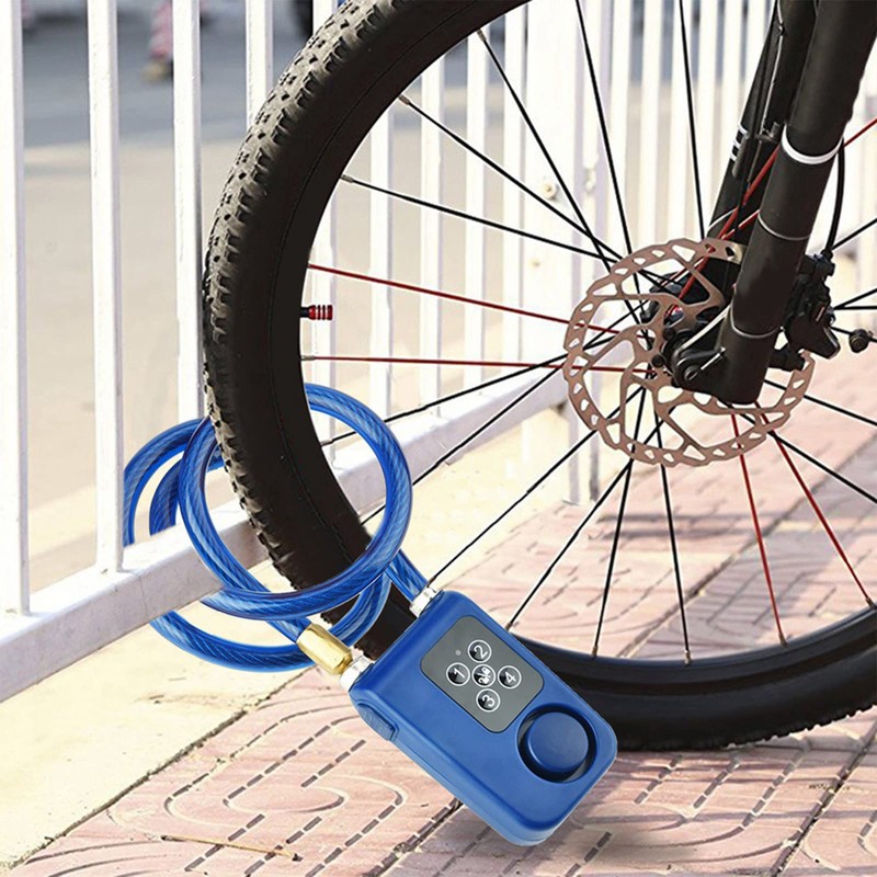 Bicycle Anti-Theft Lock, Keyless Alarm Bicycle Lock Digital Password Security