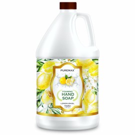 Puremax Foaming Hand Soap Refills | Lemon Basil | All-Natural | Gentle, Moisturizing | Made in USA | 128 Fl Oz (1 Gallon)