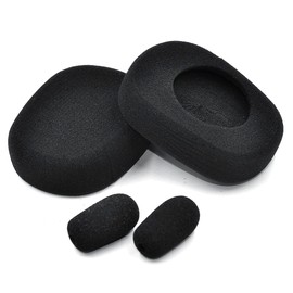 XBERSTAR Foam Ear Cushions for VXI Blueparrott B450-XT Headset Soft Replacement Earpads with Noise Reduction Durable Breathable Design (Black 1SET)