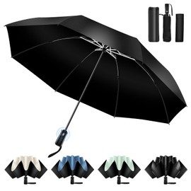 Folding Umbrella, Safety Design, Reverse Folding Umbrella, One-Touch Automatic Opening/Closing Open, Pop-out Prevention, Reverse Folding Umbrella, Wind Resistant, Teflon Treatment, Windproof, Water