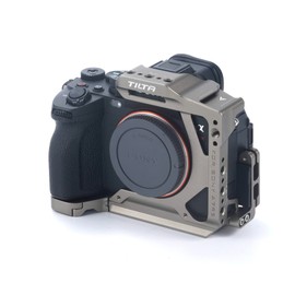 Tilta Half Camera Cage Compatible with Sony a7R V, with Mount Accessories via Cold Shoe and 1/4"-20 Threads with Locating Pins | TA-T46-HCC (Titanium Gray)