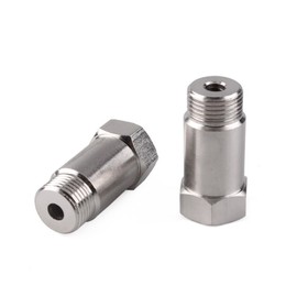 MAX COOL 2PCS O2 Oxygen Sensor Spacer Adapters CEL Fix Eliminator M18x1.5 Threaded Oxygen Sensor Extender