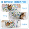 BESNEW Waterproof Guinea Pig Hammock with Stand,Cute Guinea Pig Printed