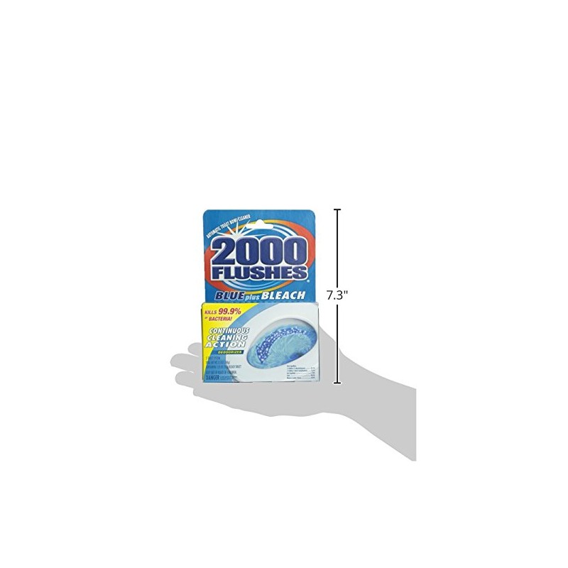 2000 Flushes Blue Plus Bleach, 3.5 oz