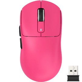 ATTACK SHARK X3 Lightweight Wireless Gaming Mouse with Tri-Mode 2.4G/USB-C Wired/Bluetooth,Up to 26K DPI, PAW3395 Optical Sensor,Kailh GM8.0 Switch,5 programmable Buttons for PC/Win/Mac(Berry Red)