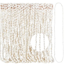 PH PandaHall 60 inch White Shell Necklace Shell Leise Hawaii Sea Beach Jewellery Ocean Charms Ocean Beaded Long Necklace for Women Summer Beach Luau Party Surfer Jewellery