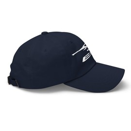 Sports Car C8 E-Ray Silhouette Dad hat Navy
