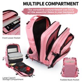 gracedon 35L Military Tactical Backpack with Molle System for Women Men Assault Pack Daypacks for Gym Outdoor Backpacks (Pink)