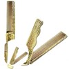 Gentleman's Comb 007 3 Salon and Travel Hairbrush Hair Comb Silver 3ea