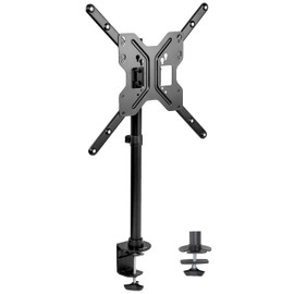 VIVO Ultra Wide TV Desk Mount for up to 55 inch Screens Weighing 66 lbs, Full Motion Height Adjustable Single Television Stand, Black, STAND-V155C